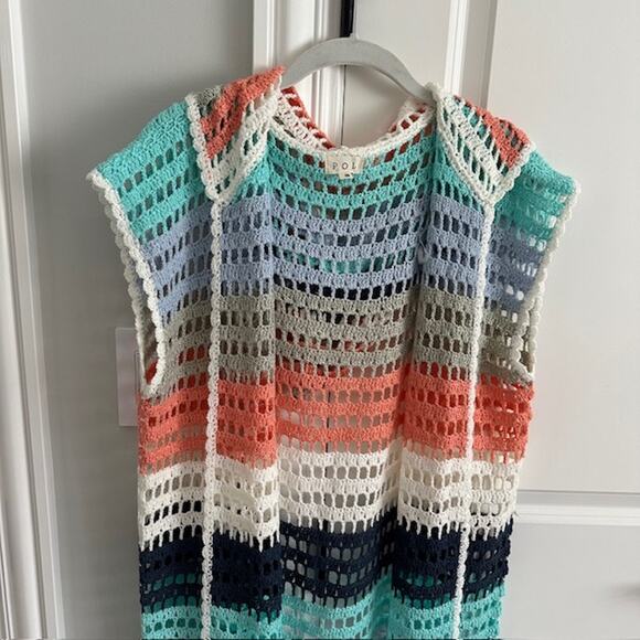 POL Crochet Hooded Boho Cardigan NWOT Size: Small (Oversized) - Picture 7 of 10